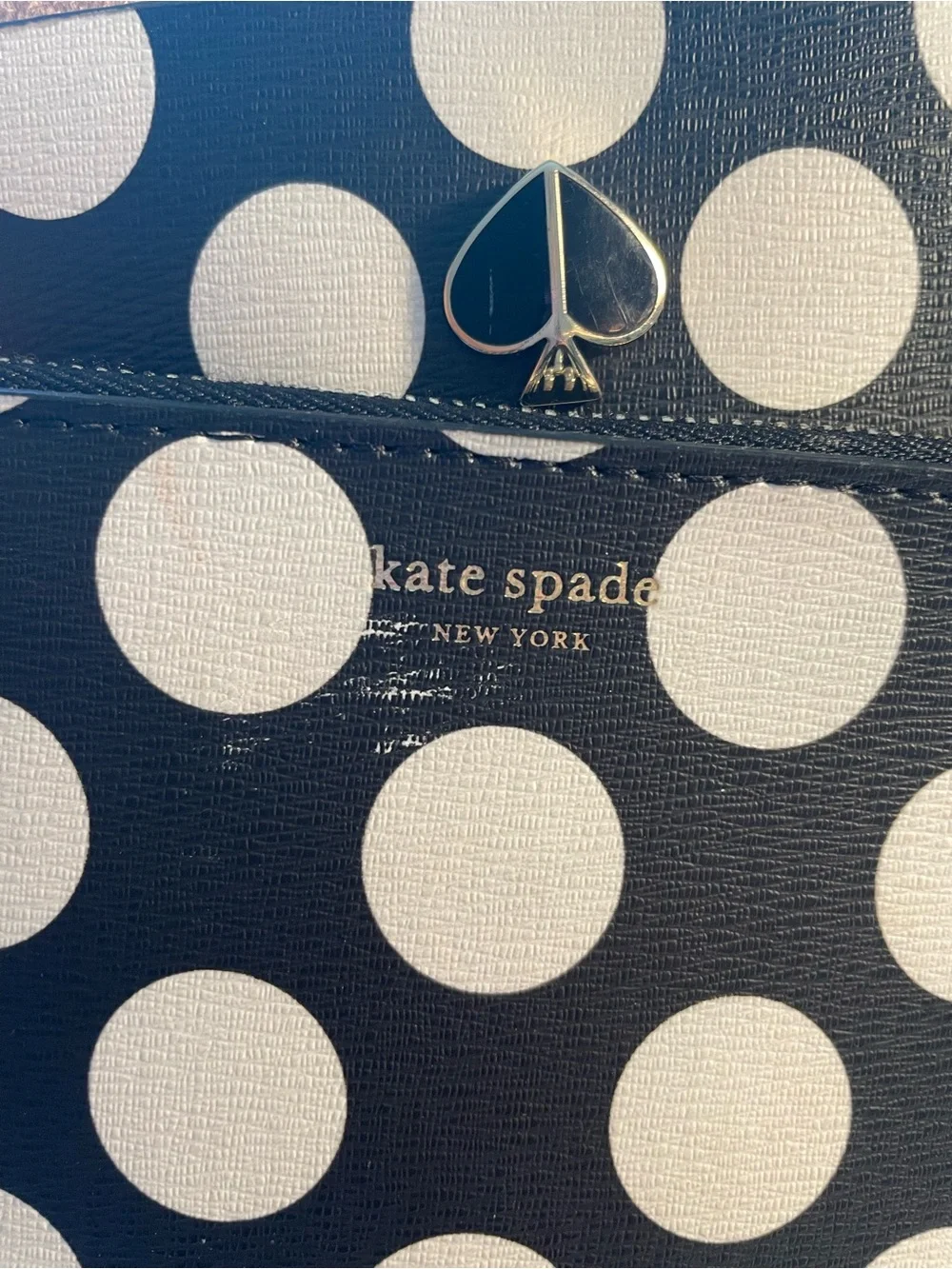 🔥 Kate Spade New York Black White Polka Dot Tote + Wristlet